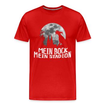 Mein Bock mein Stadion Geißbock Köln - Männer Premium Bio T-Shirt - Rot - Vorne - Damien (186cm)