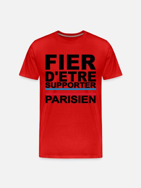 fier parisien noir 01 - T-shirt bio Premium Homme - rouge