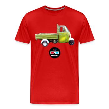 Vintage - Ape 3D - Men's Premium Organic T-Shirt - red - Front - Damien (186cm)