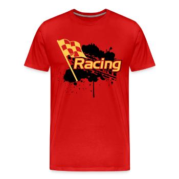 Racing - Männer Premium Bio T-Shirt - Rot - Vorne - Damien (186cm)