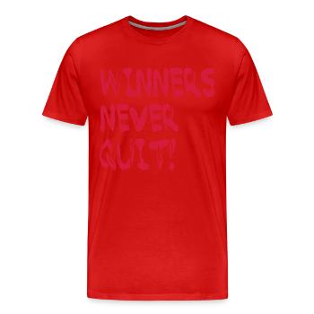 Winners - Men's Premium Organic T-Shirt - red - Front - Damien (186cm)
