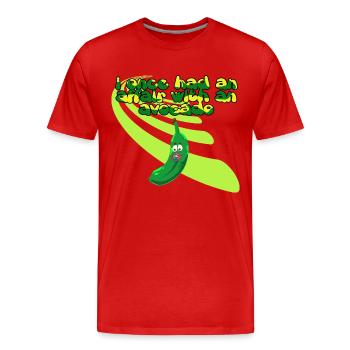 Avocado had something with a banana Vegan Vegetaria - Men's Premium Organic T-Shirt - red - Front - Damien (186cm)