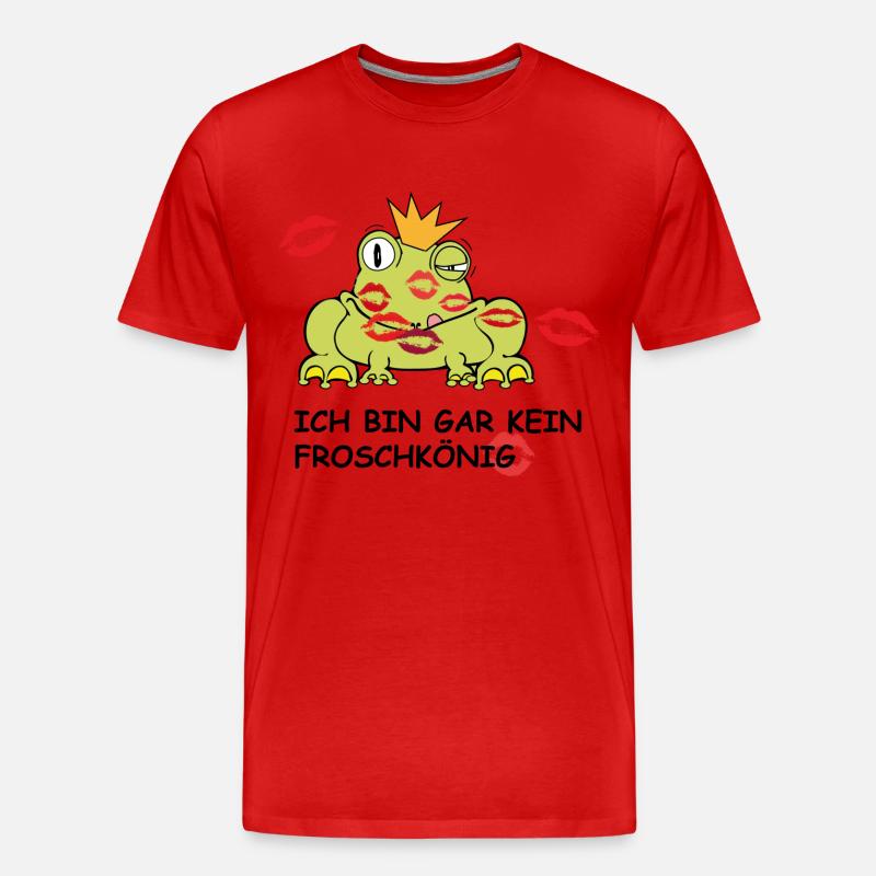Froschkönig - Männer Premium Bio T-Shirt - Rot