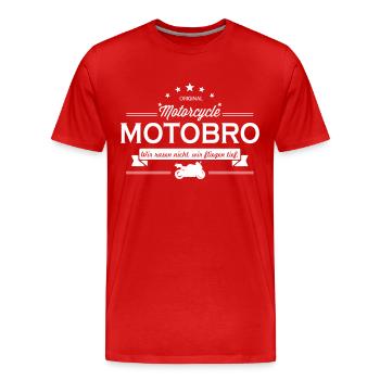Motobro Superbike (Vector) - Männer Premium Bio T-Shirt - Rot - Vorne - Damien (186cm)