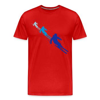 team pattern crew 3 many friends rowing ski - Men's Premium Organic T-Shirt - red - Front - Damien (186cm)