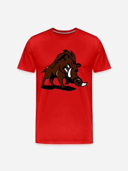 Wild boar dangerous - Men's Premium Organic T-Shirt - red