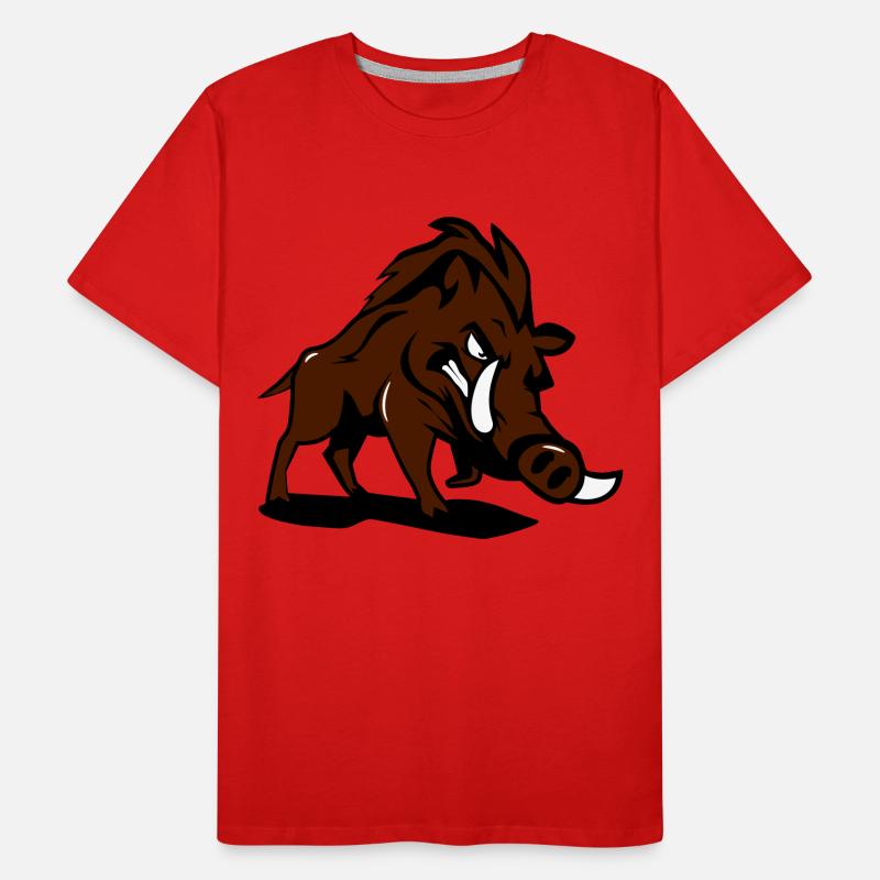 wildschwein gefährlich Männer Premium Bio T-Shirt
