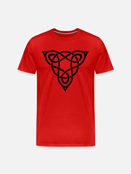 Dreiecksknoten - Männer Premium Bio T-Shirt - Rot