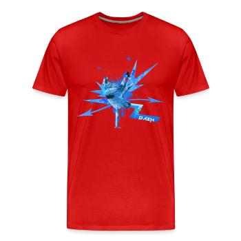 Breaker Lavour - Männer Premium Bio T-Shirt - Rot - Vorne - Damien (186cm)