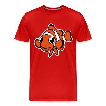 Clownfisch (Vektor) - Men's Premium Organic T-Shirt - red - Front - Damien (186cm)