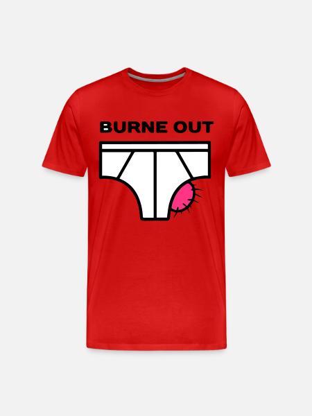 BURN OUT - T-shirt bio Premium Homme - rouge