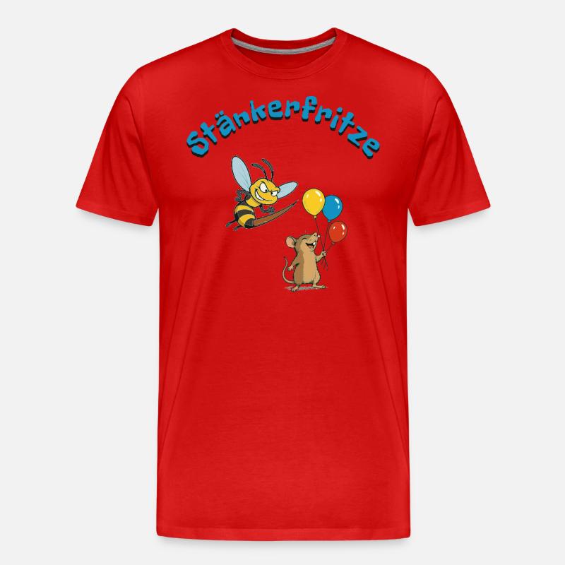 Stänkerfritze - Männer Premium Bio T-Shirt - Rot