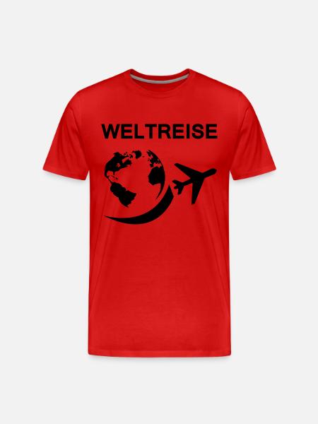World travel - Men's Premium Organic T-Shirt - red