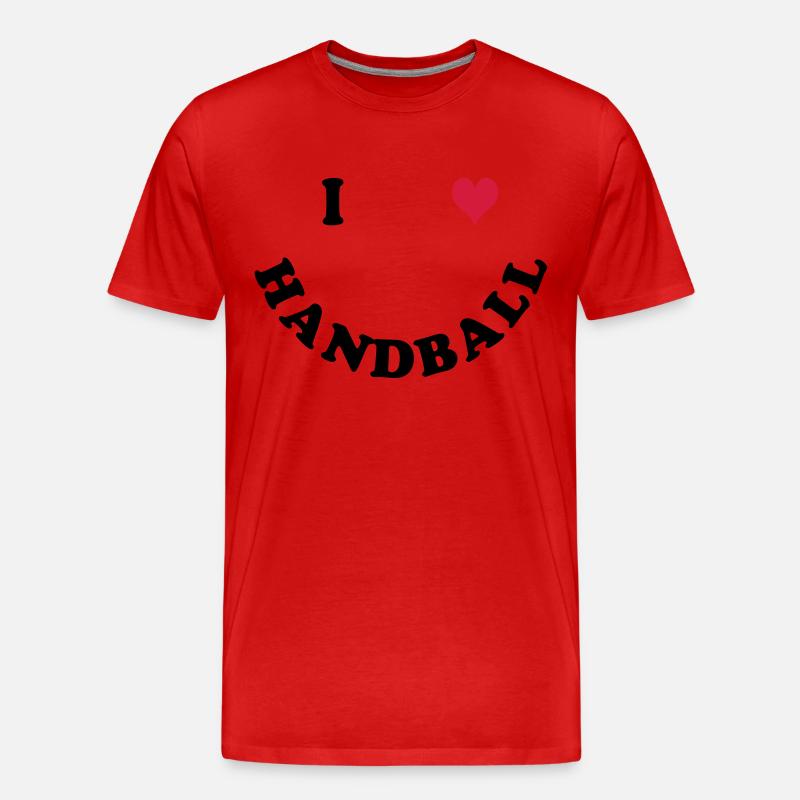 Handball - Männer Premium Bio T-Shirt - Rot