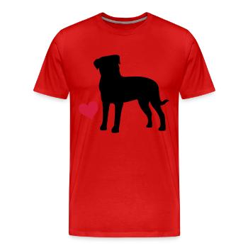 M. Rottweiler - T-shirt bio Premium Homme - rouge - Devant - Damien (186cm)