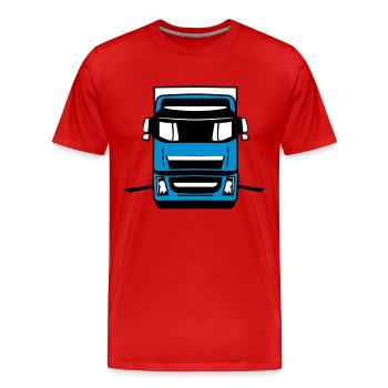 Truck truck cool - Men's Premium Organic T-Shirt - red - Front - Damien (186cm)