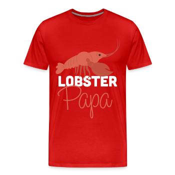 Hummer Papa Hummer Languste Meeresfrüchte - Männer Premium Bio T-Shirt - Rot - Vorne - Damien (186cm)
