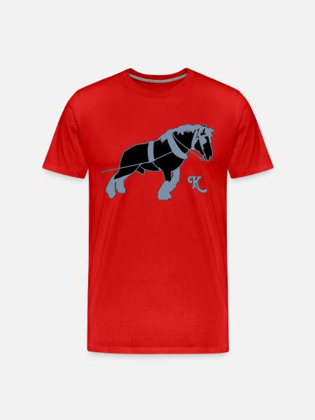kaltblutziehtk - Männer Premium Bio T-Shirt - Rot