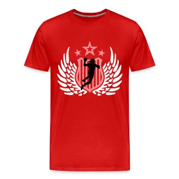 handballerin_f_3c - T-shirt bio Premium Homme - rouge - Devant - Damien (186cm)