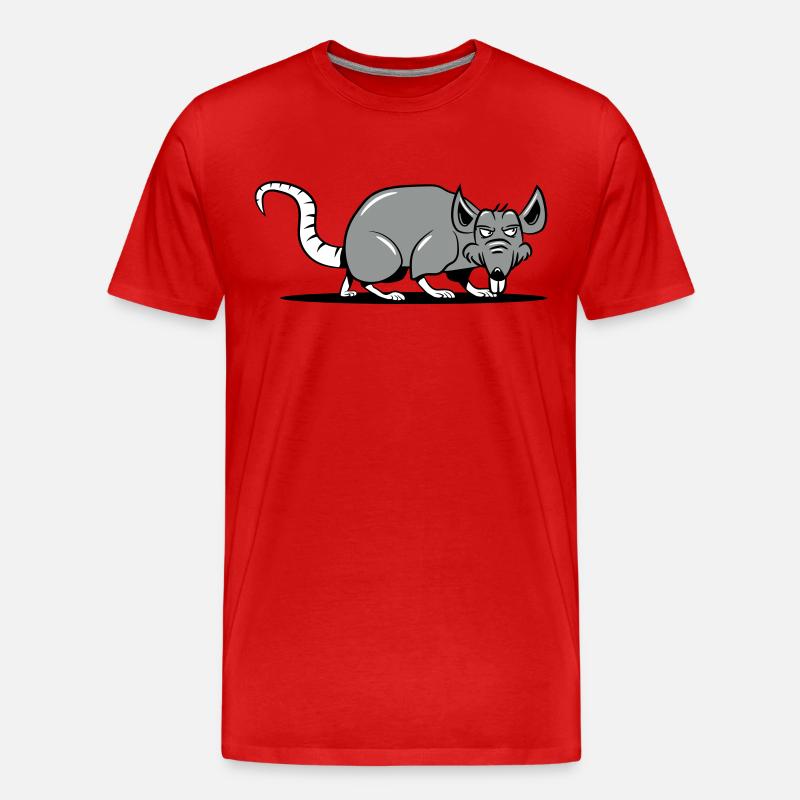 ratte böse schleichen - Männer Premium Bio T-Shirt - Rot