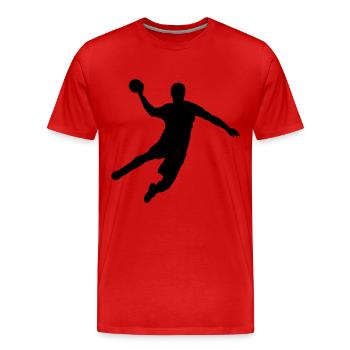 Handball - Männer Premium Bio T-Shirt - Rot - Vorne - Damien (186cm)