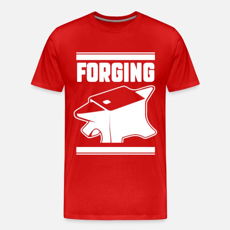 Schmied - Männer Premium Bio T-Shirt - Rot
