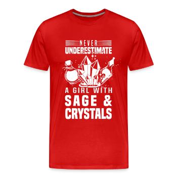 Hexen - Männer Premium Bio T-Shirt - Rot - Vorne - Damien (186cm)