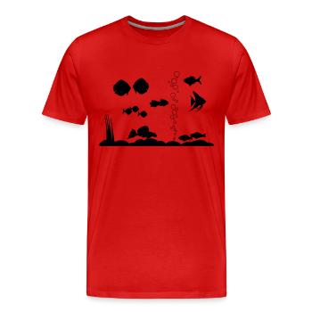 Aquarium - Männer Premium Bio T-Shirt - Rot - Vorne - Damien (186cm)