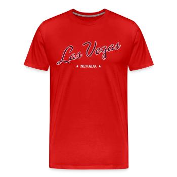 las vegas - T-shirt bio Premium Homme - rouge - Devant - Damien (186cm)