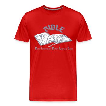 bible - T-shirt bio Premium Homme - rouge - Devant - Damien (186cm)