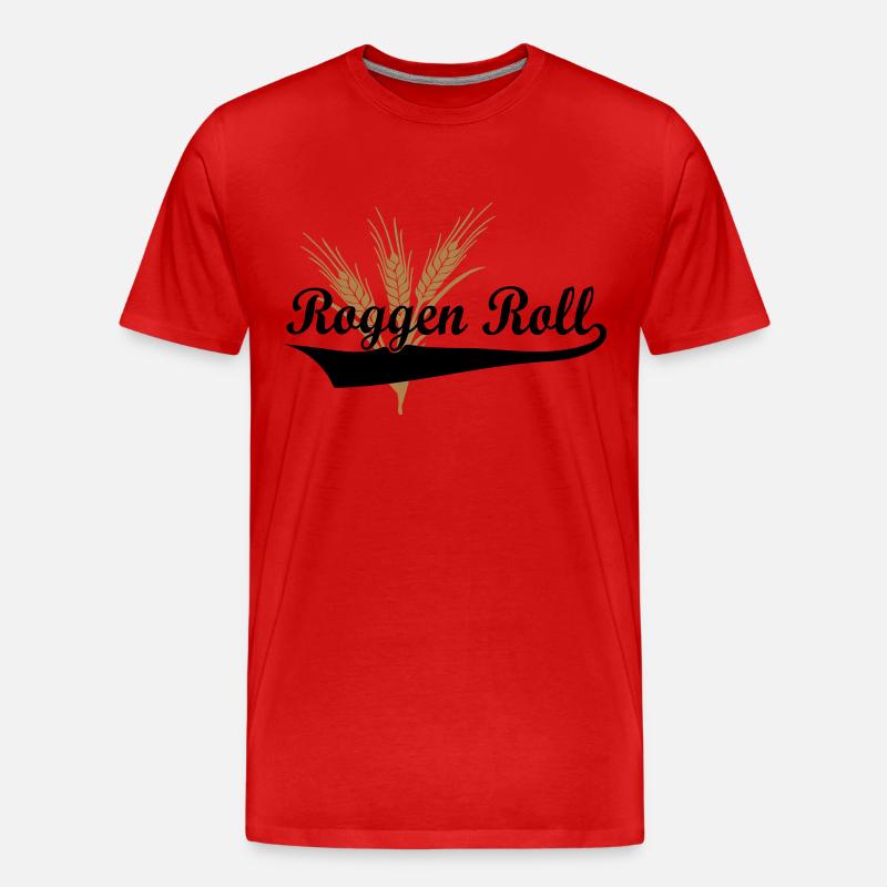 Roggen Roll - Männer Premium Bio T-Shirt - Rot