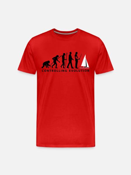 evolution Modellbauschiff_10_2016 - Männer Premium Bio T-Shirt - Rot
