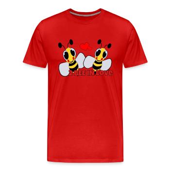 être amoureux - amoureux des abeilles - T-shirt bio Premium Homme - rouge - Devant - Damien (186cm)