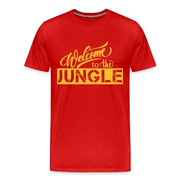 welcome to the jungle - Men's Premium Organic T-Shirt - red - Front - Damien (186cm)