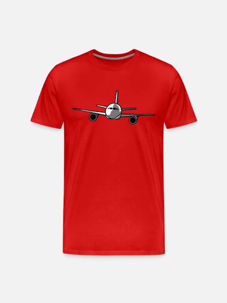 fly Airplane - Men's Premium Organic T-Shirt - red