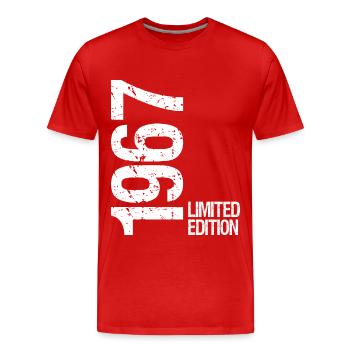 1967 Limited Edition - Men's Premium Organic T-Shirt - red - Front - Damien (186cm)