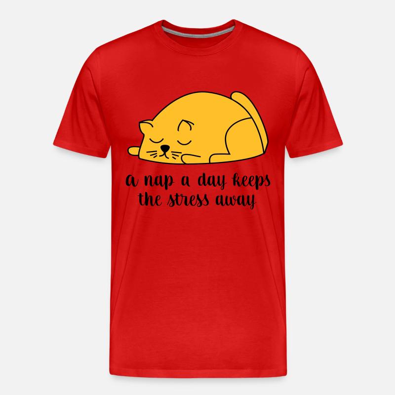 schlafen - Männer Premium Bio T-Shirt - Rot