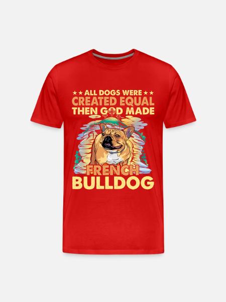French Bulldog Funny Language - Men's Premium Organic T-Shirt - red