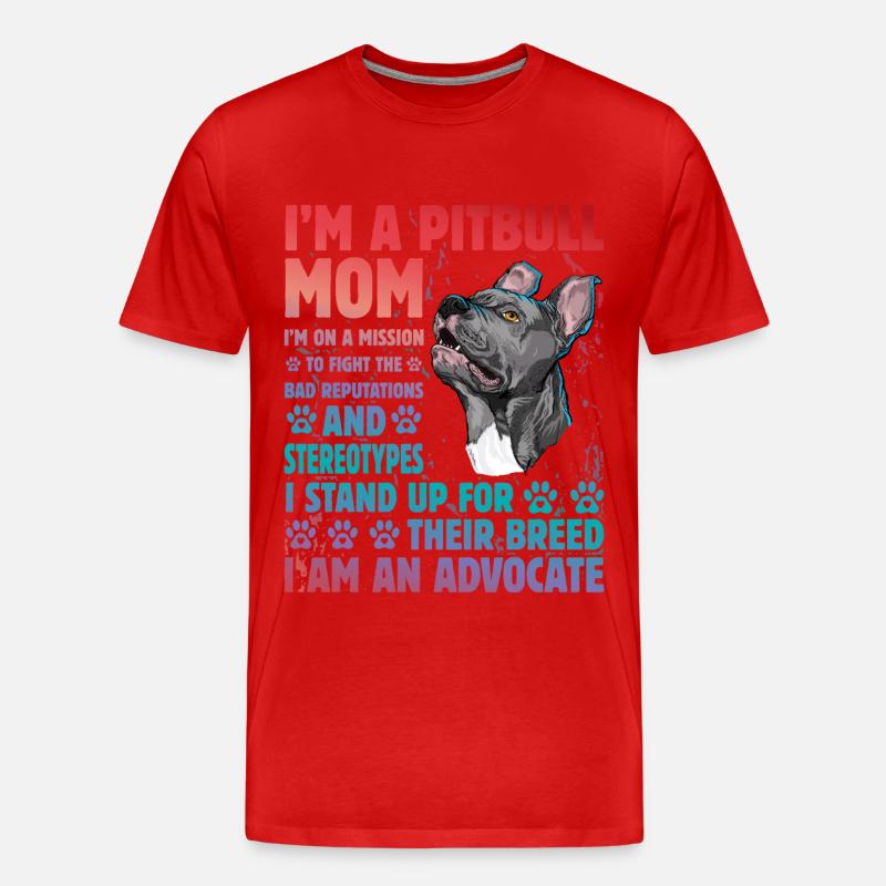 Pitbull Lustiger Spruch - Männer Premium Bio T-Shirt - Rot