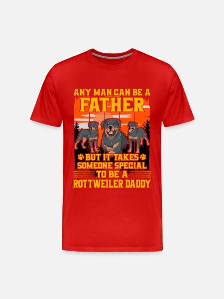 Rottweiler Daddy - Men's Premium Organic T-Shirt - red