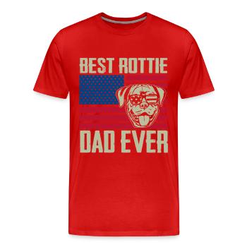 Meilleur papa pourri de tous les temps - T-shirt bio Premium Homme - rouge - Devant - Damien (186cm)