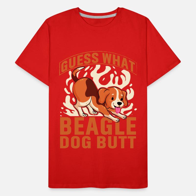 Devinez ce que Beagle Dog Butt T-shirt bio Premium Homme