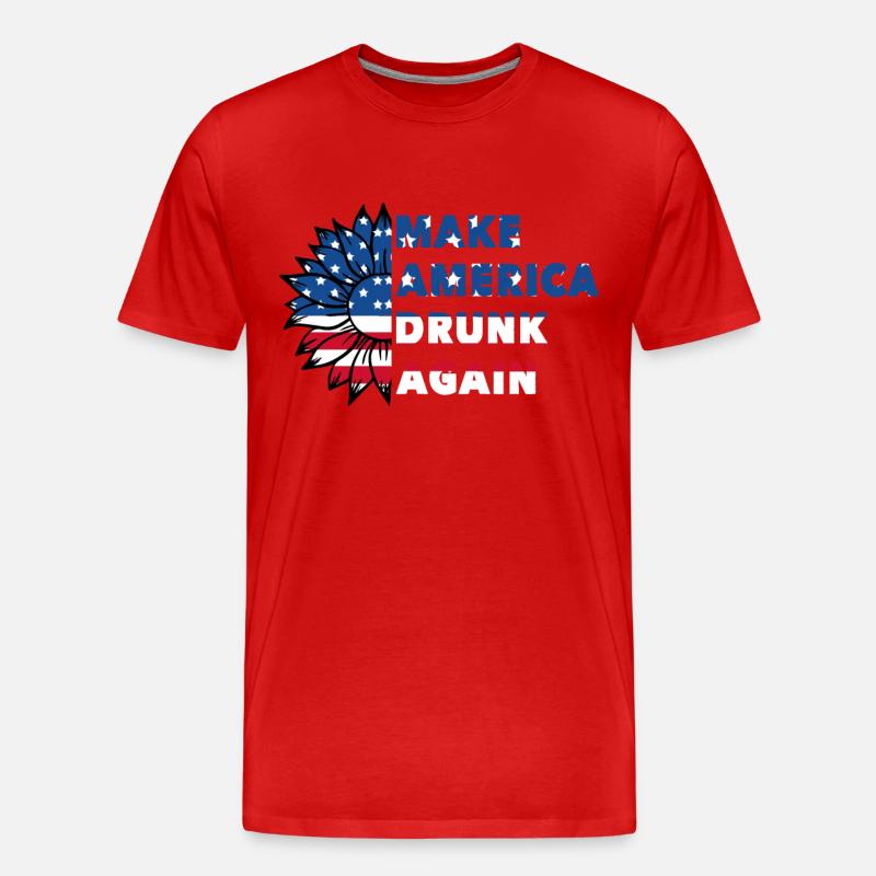 Make America Drunk again - Männer Premium Bio T-Shirt - Rot