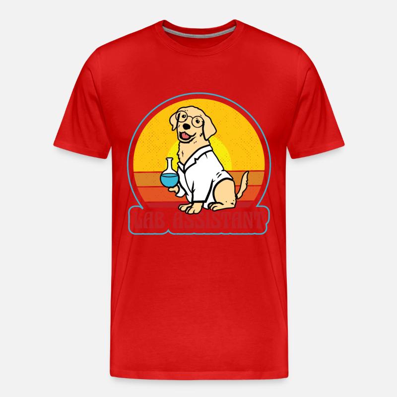 Labrador Lab Assistant - Männer Premium Bio T-Shirt - Rot
