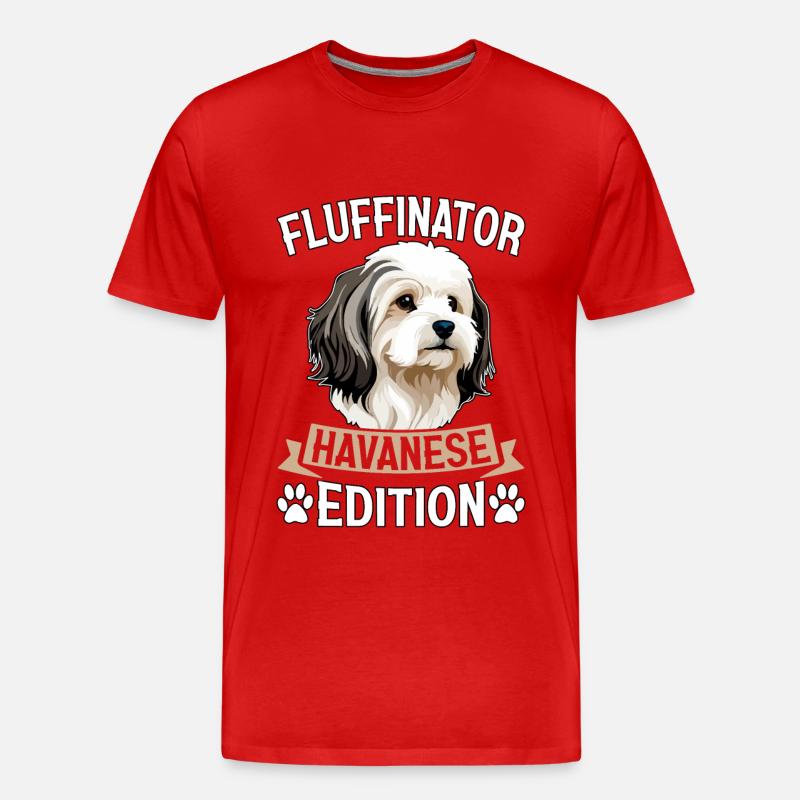 Fluffinator Havanese Edition - Männer Premium Bio T-Shirt - Rot