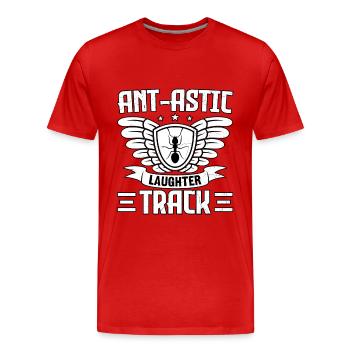 Piste de rire anti-astique - T-shirt bio Premium Homme - rouge - Devant - Damien (186cm)