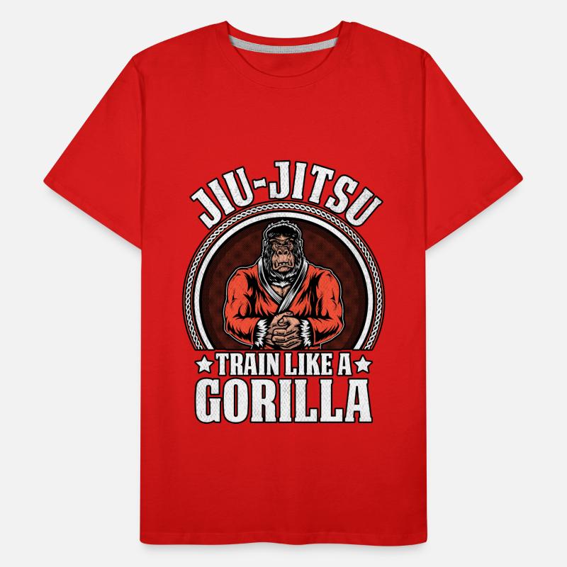 Jiu-Jitsu train like a Gorilla Männer Premium Bio T-Shirt