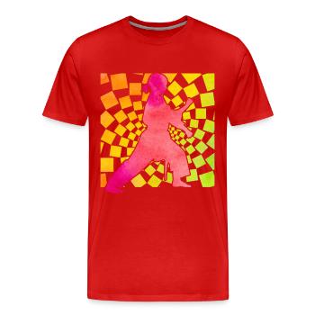 Wing Chun - T-shirt bio Premium Homme - rouge - Devant - Damien (186cm)