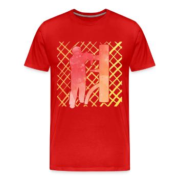 Wing Chun - T-shirt bio Premium Homme - rouge - Devant - Damien (186cm)
