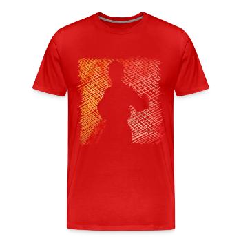 Wing Chun - T-shirt bio Premium Homme - rouge - Devant - Damien (186cm)